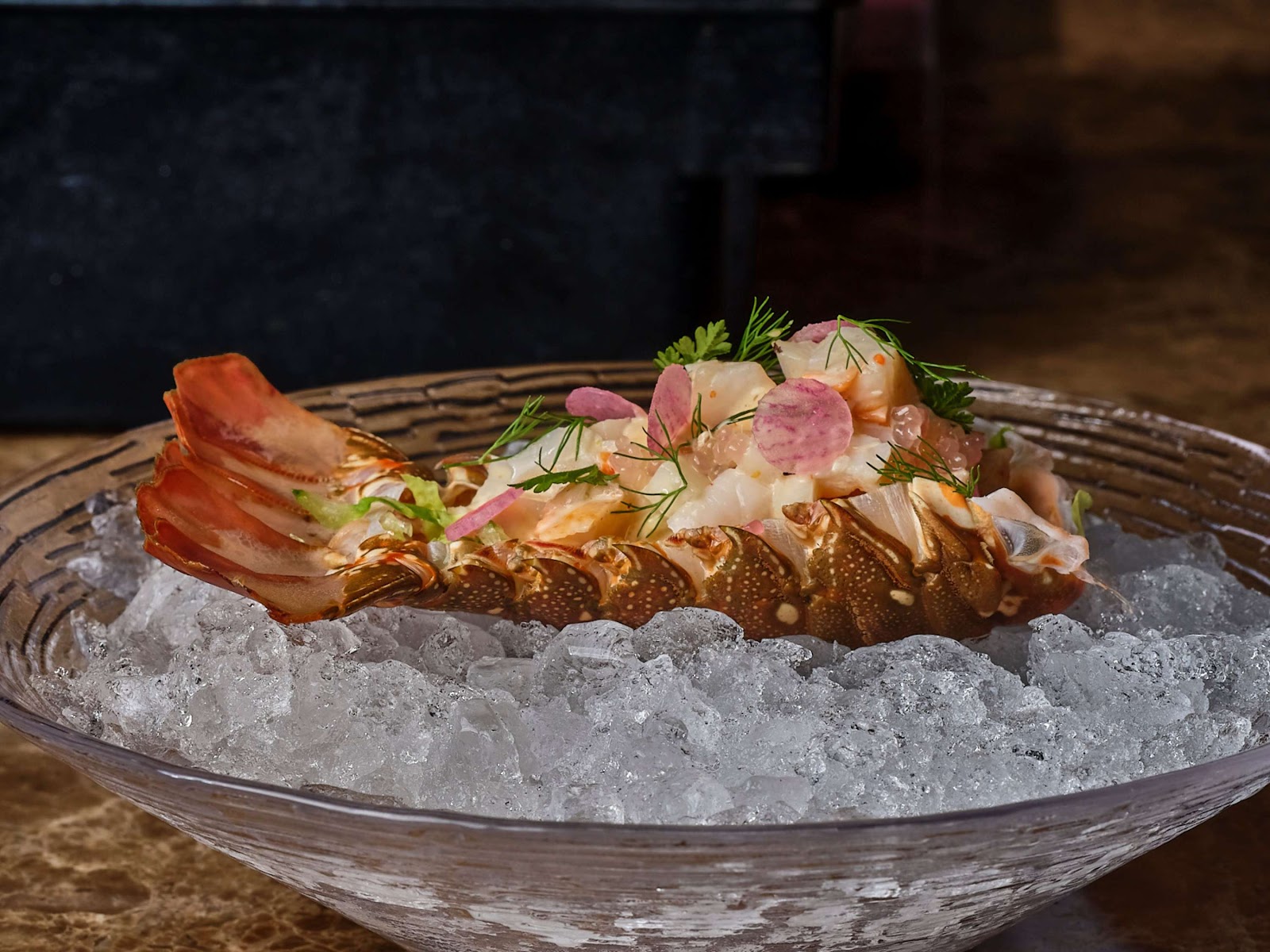 Lobster over crushed ice