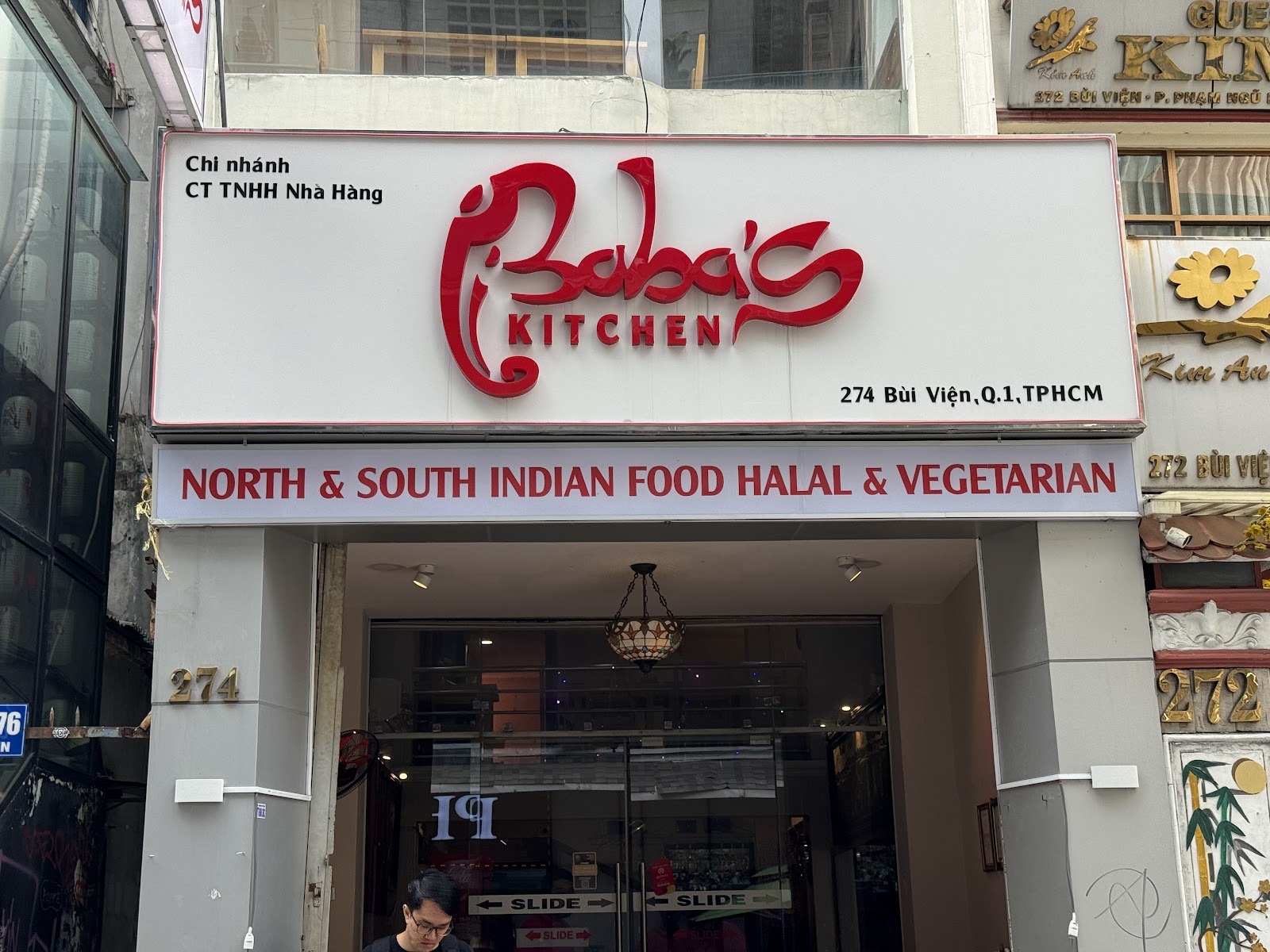 The Baba's Kitchen storefront on Bui Vien