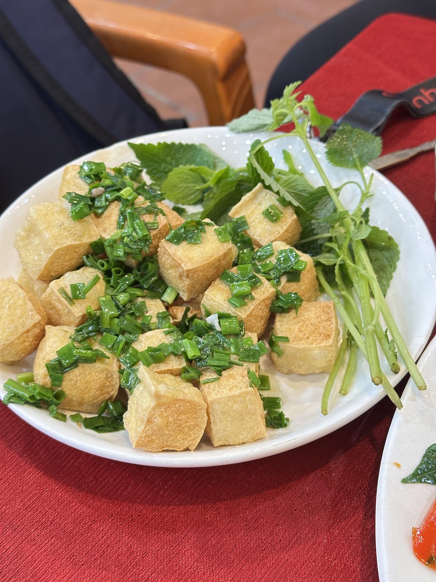 Tofu with herbs