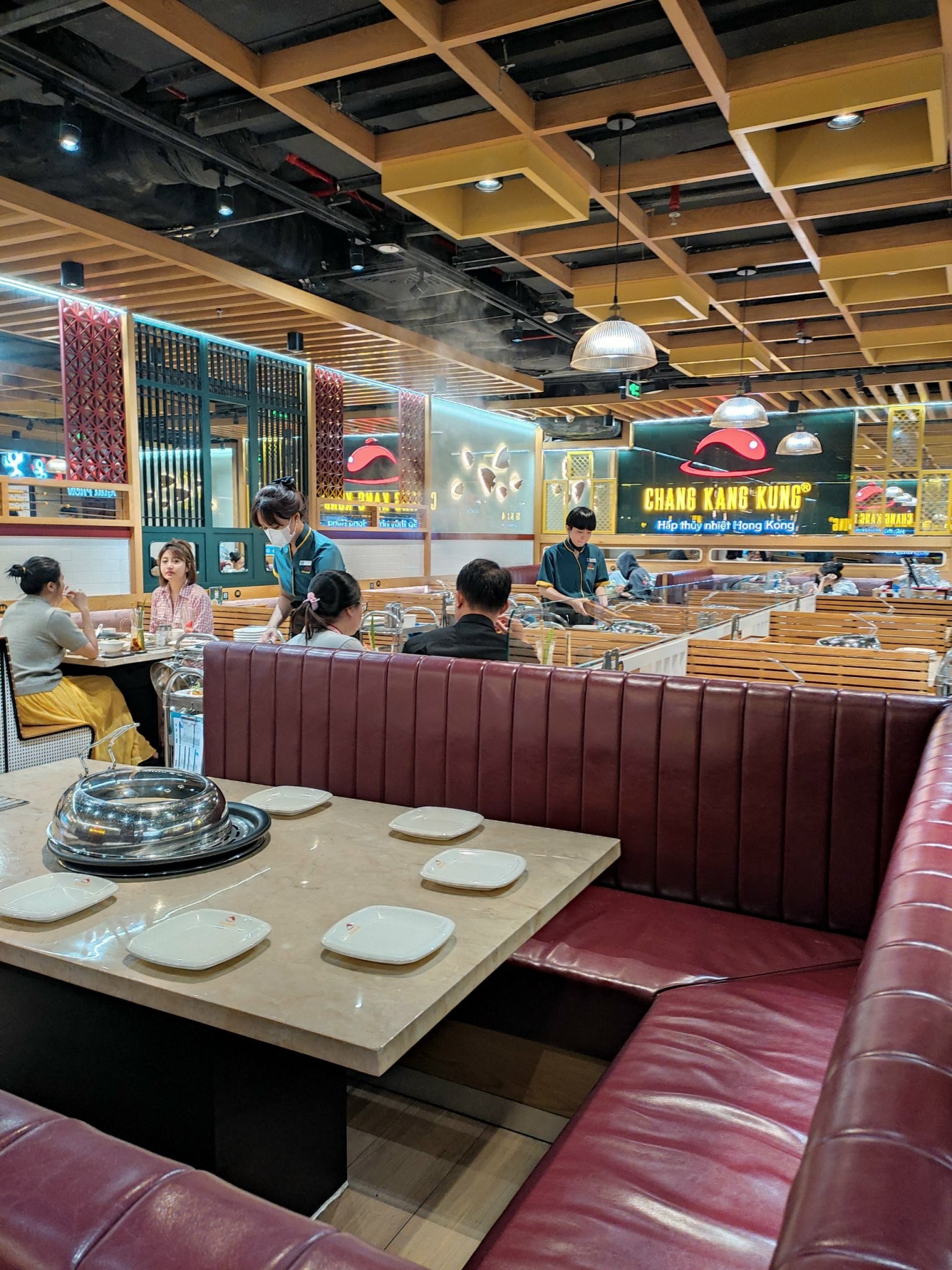 Diners at the restaurant