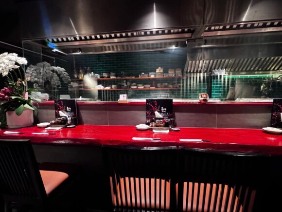 The first-floor grill counter