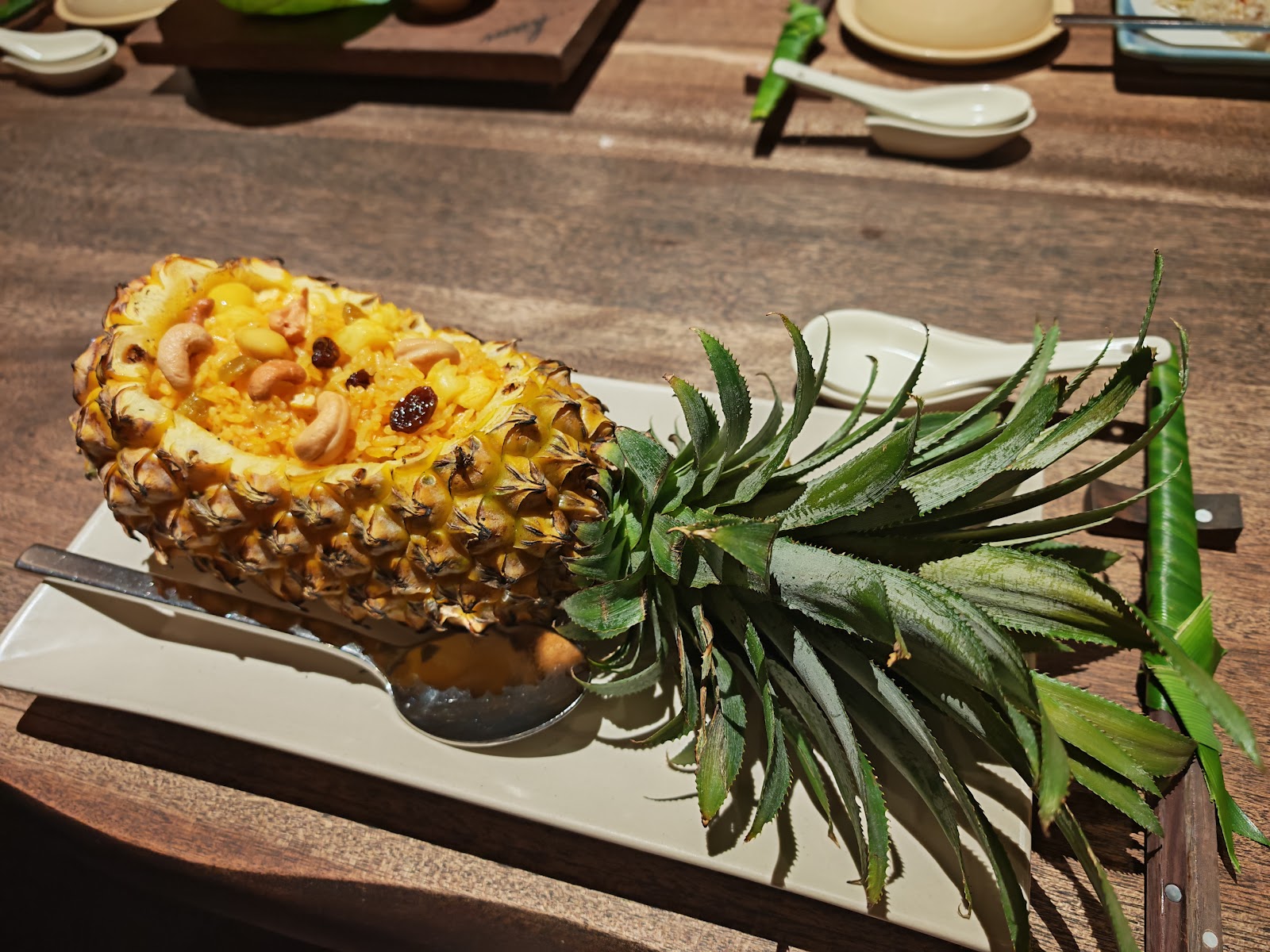 Pineapple fried rice in the pineapple