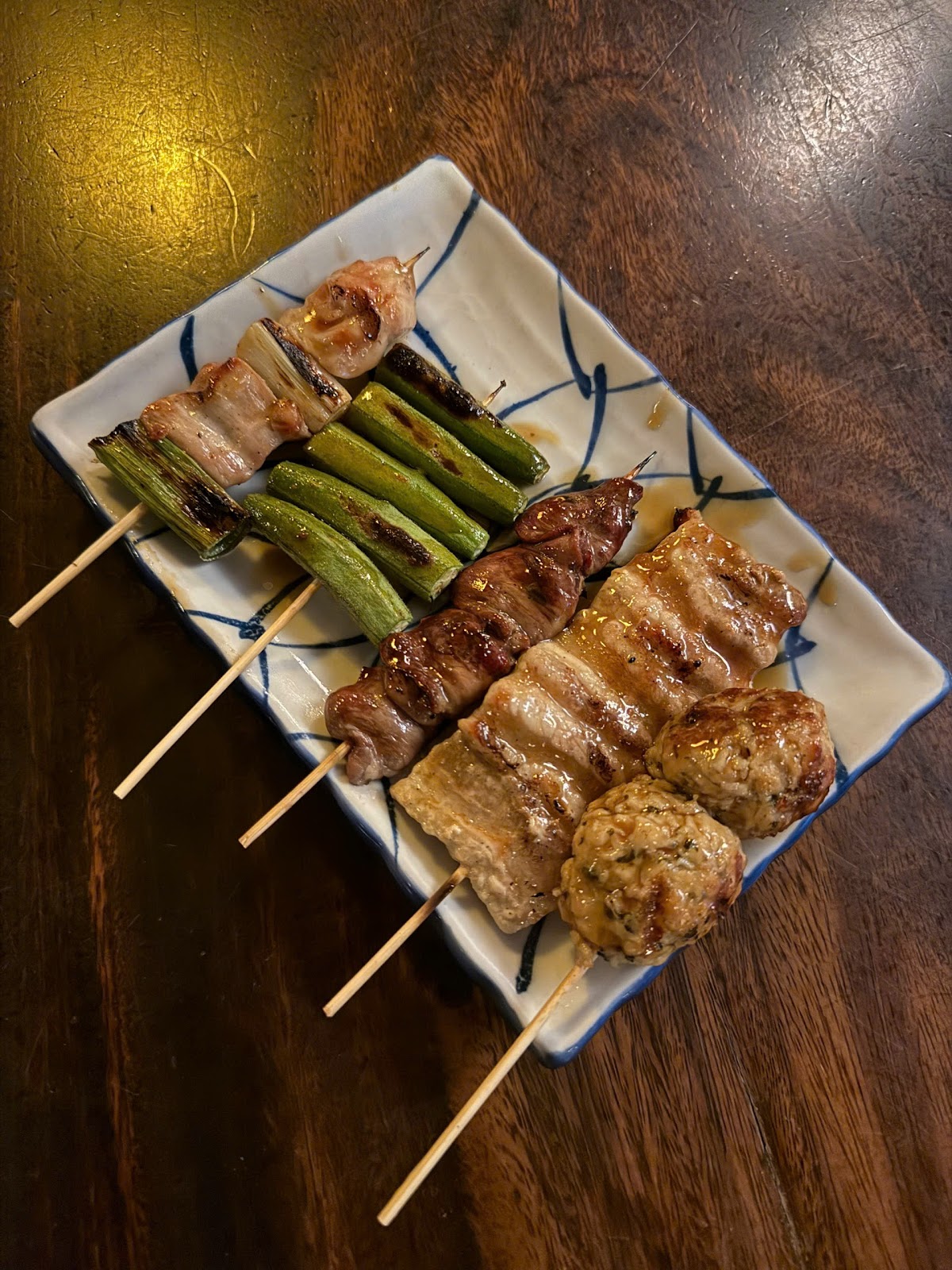 숯불 꼬치: 닭파, 오크라, 미트볼