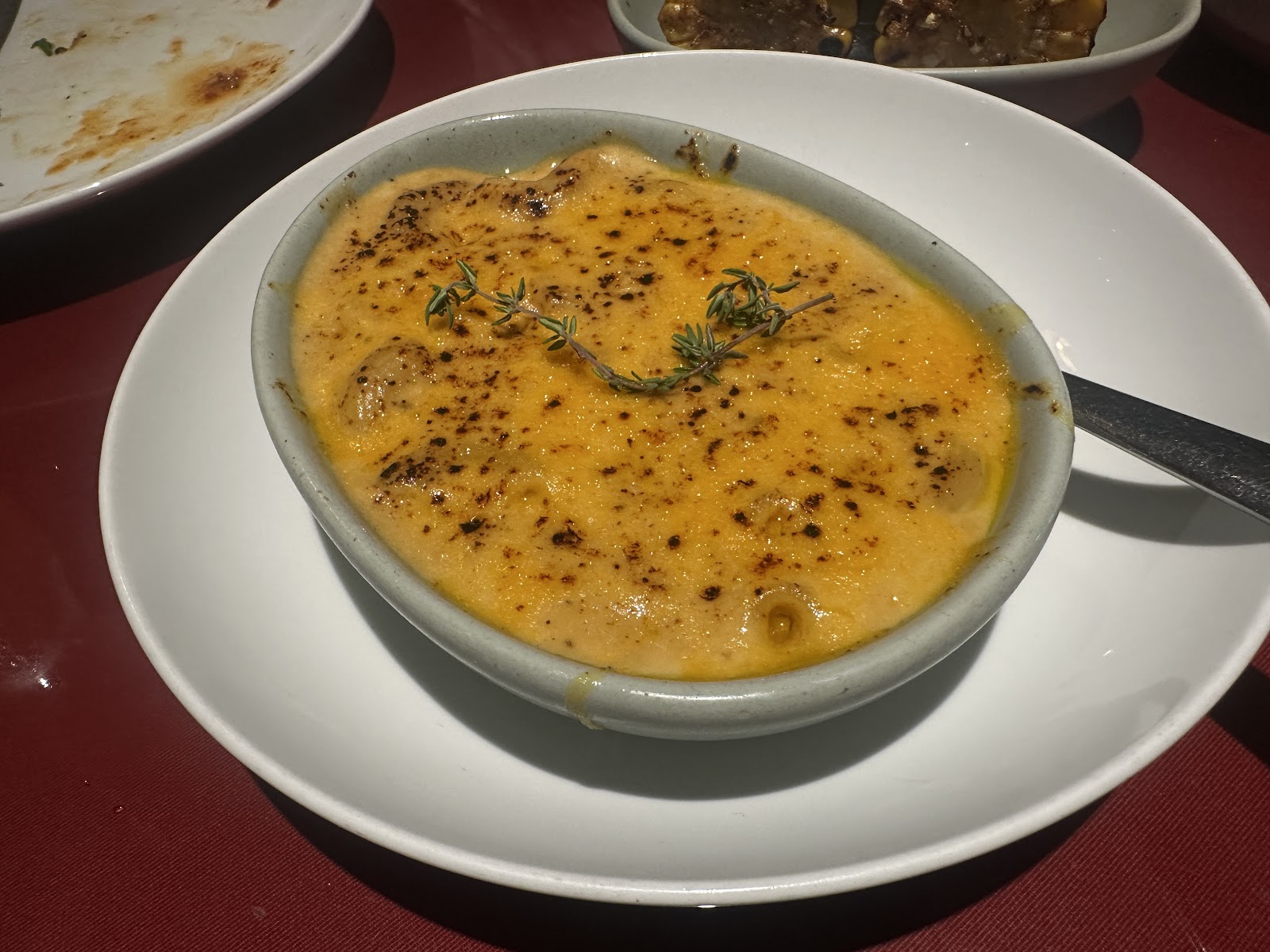 Golden baked gratin with thyme
