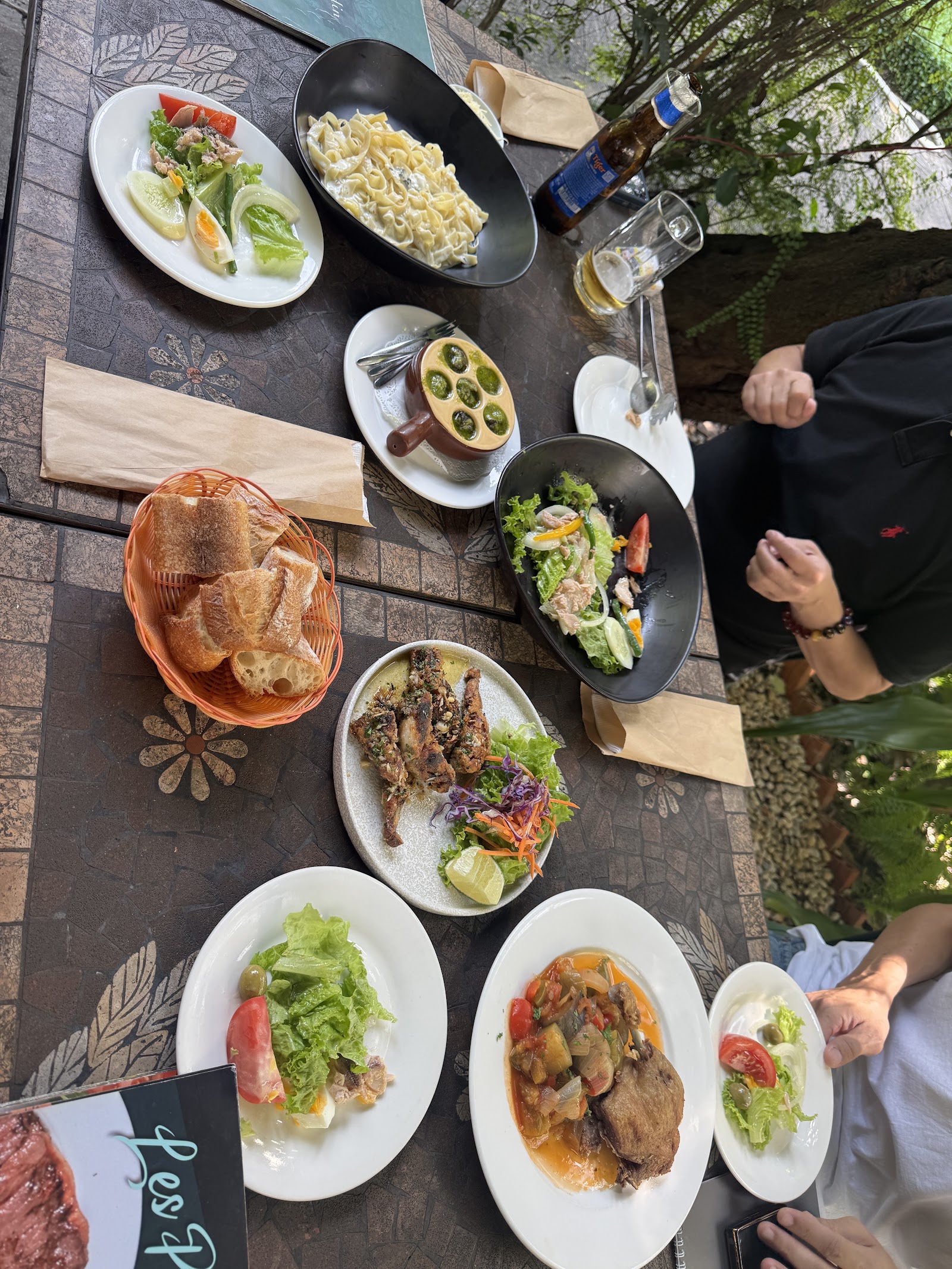 A steak plate — the bistro's no-frills cut