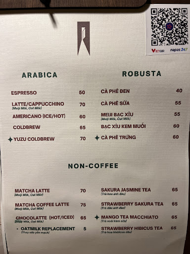 The older menu board, Jul 2024