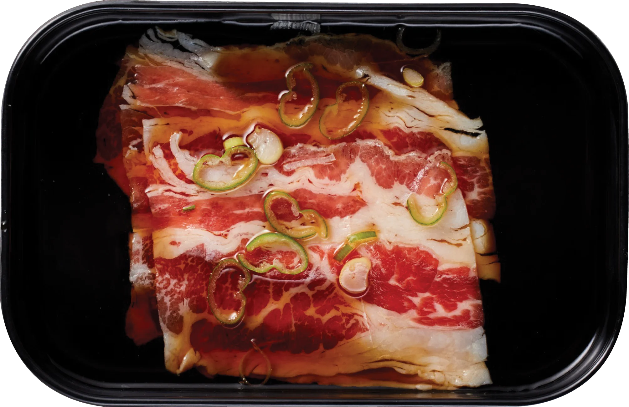 Ba chỉ bò thái lát mỏng cuộn — ảnh menu quán