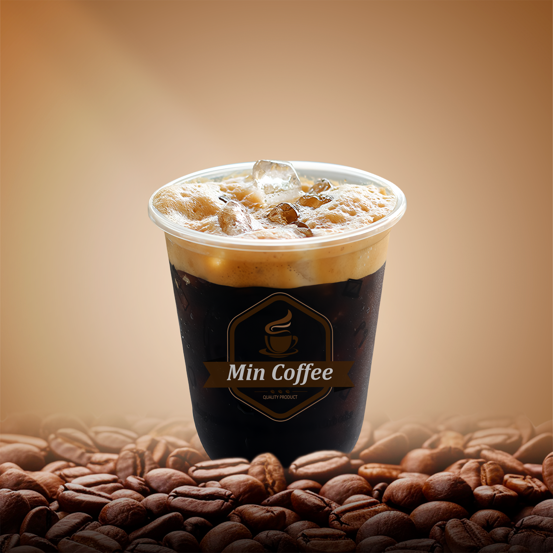 Min Coffee iced black coffee