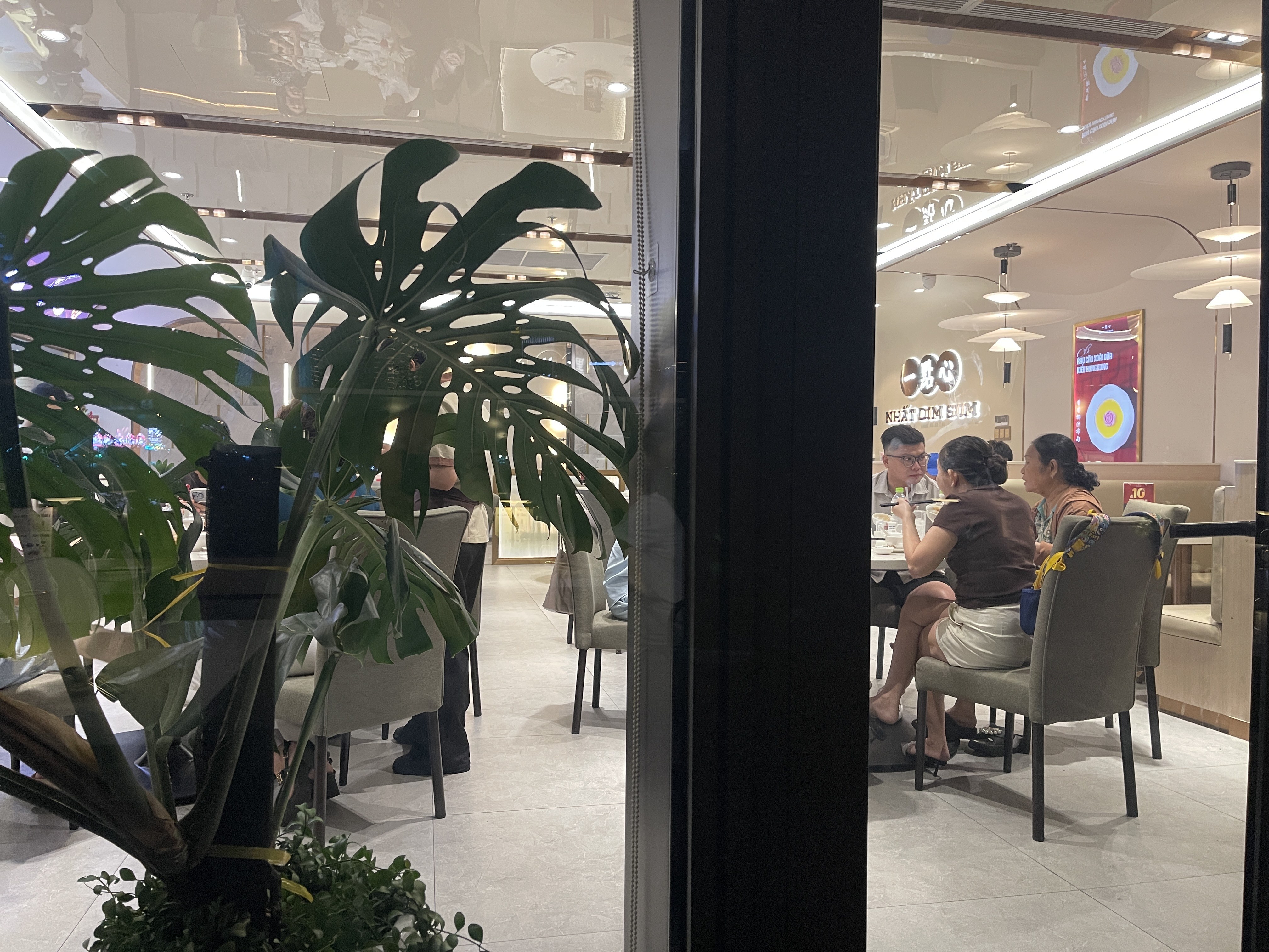 Diners at the restaurant