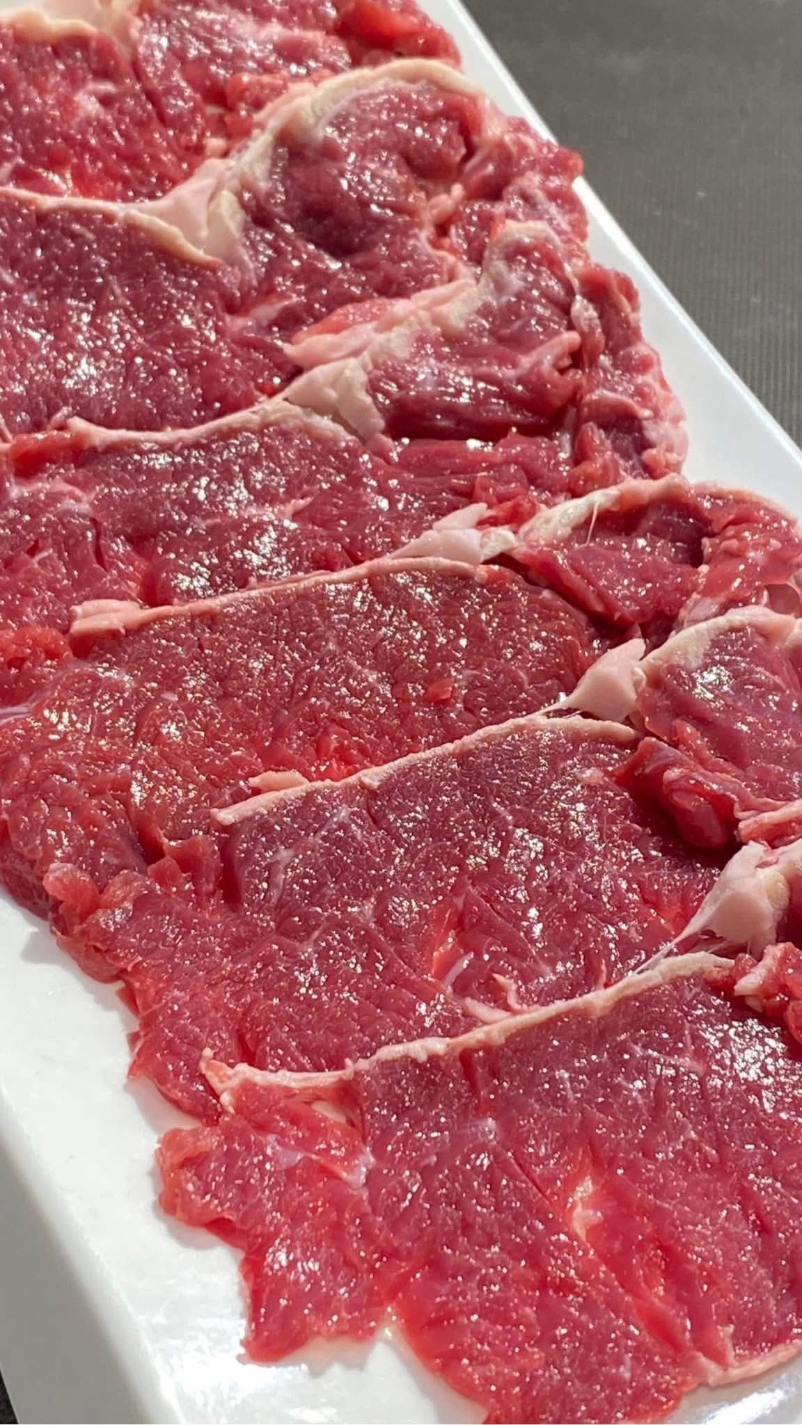 Fresh sliced beef