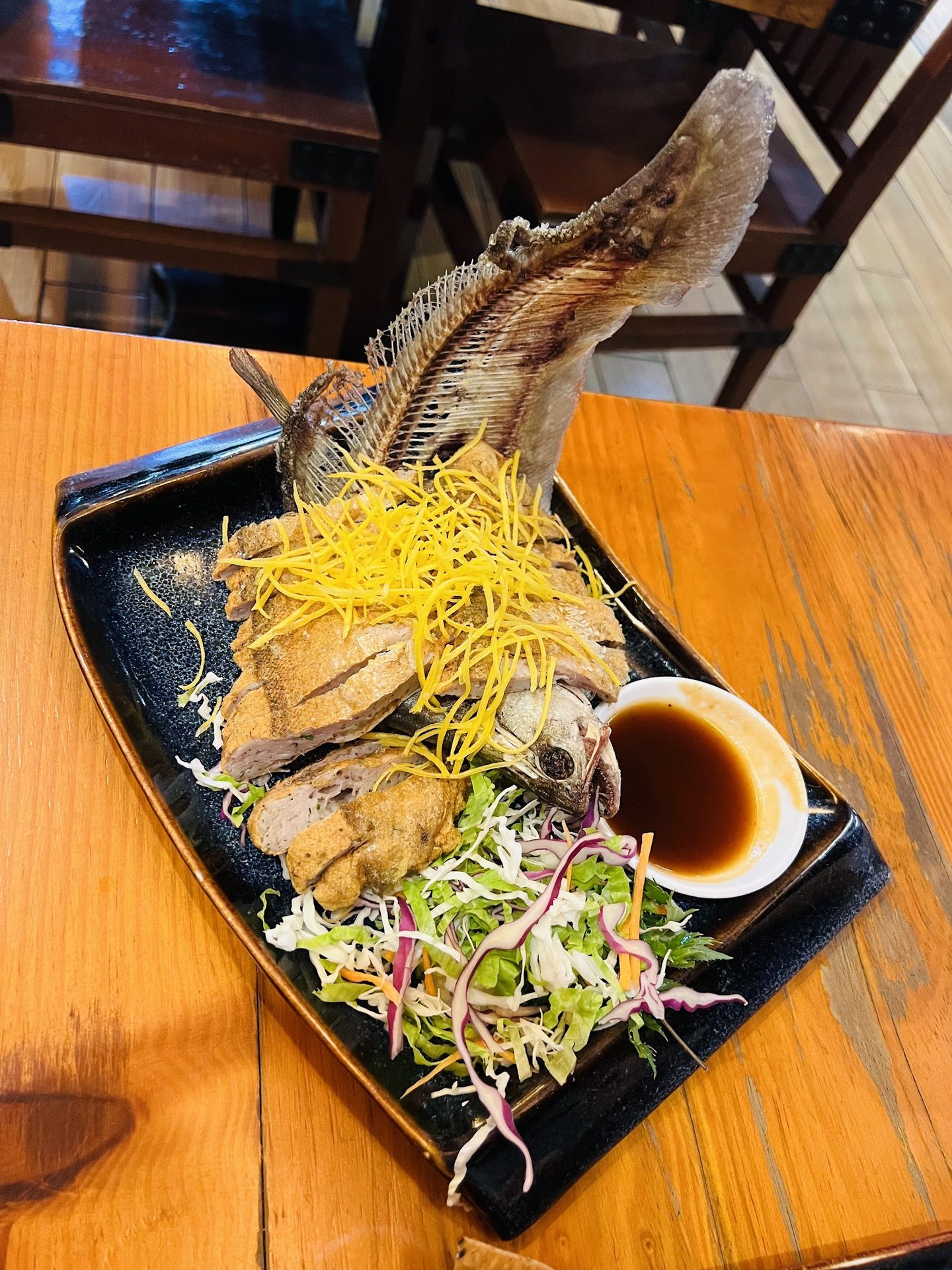 Whole fried fish