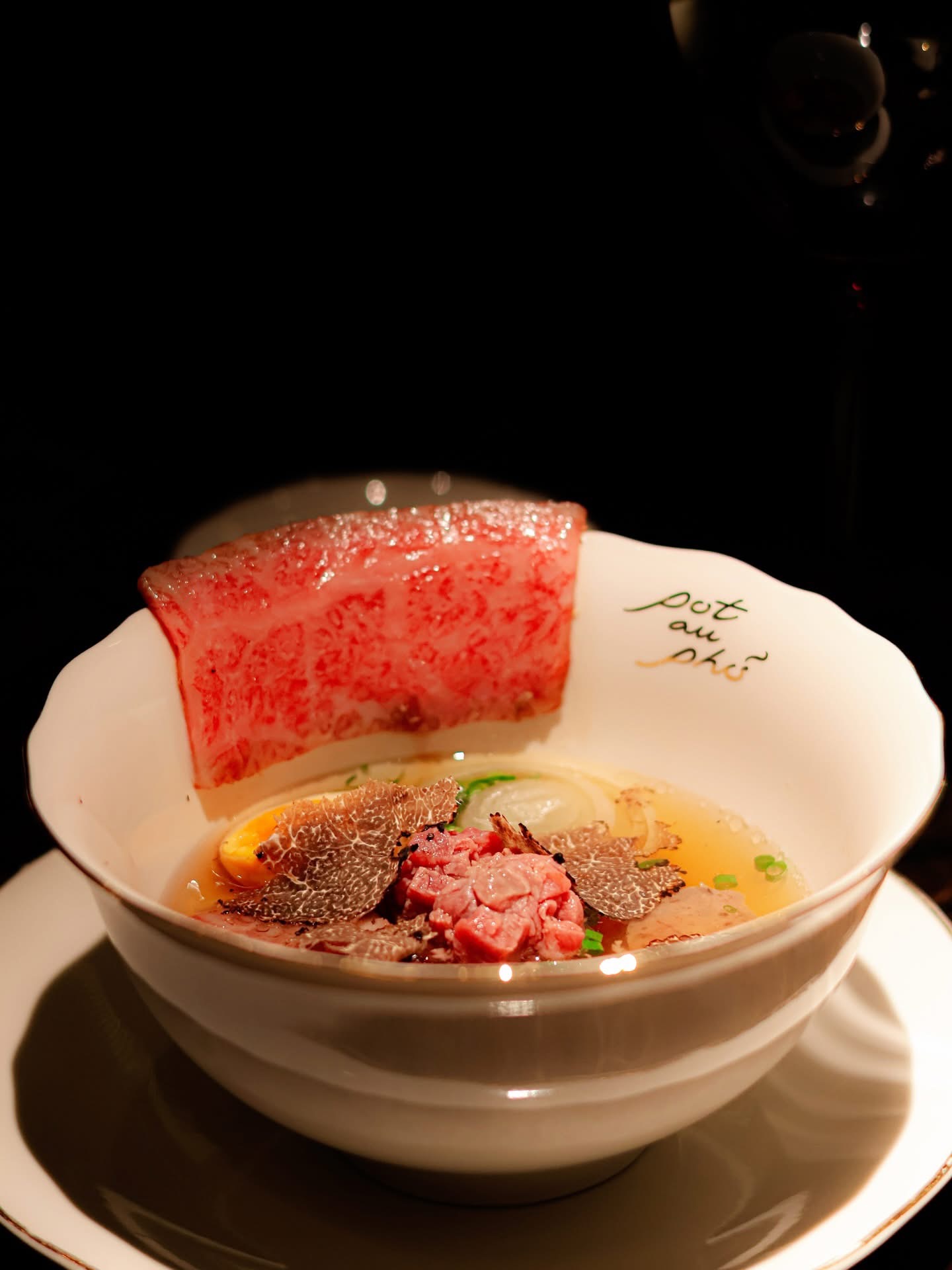 Wagyu phở with shaved truffle