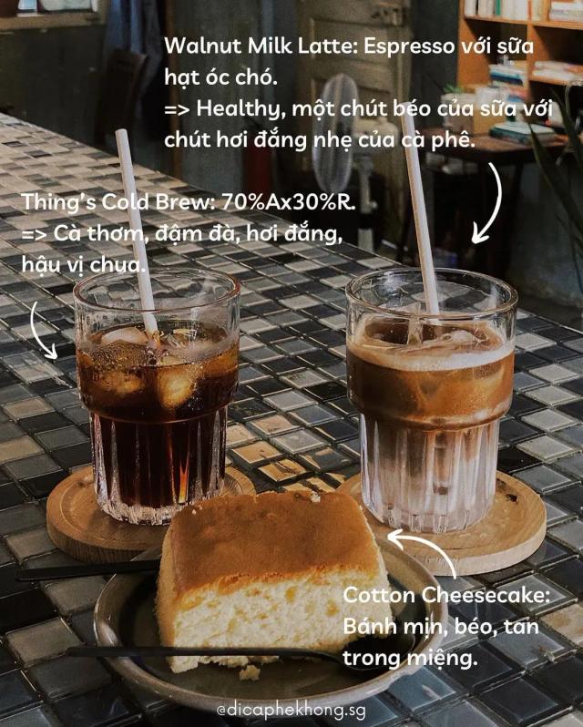 Things Café — the shop's named drinks