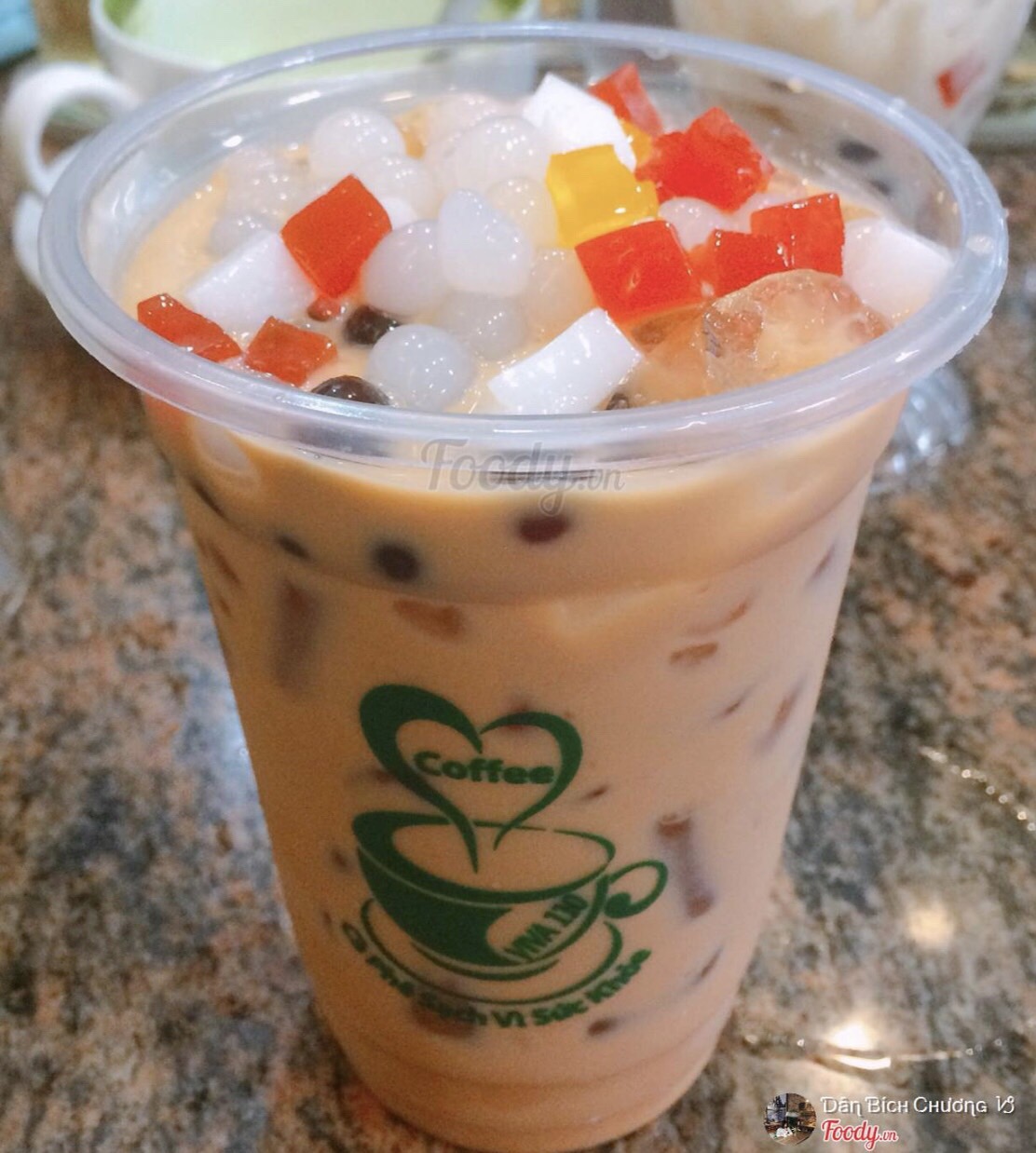 The shop's jelly milk tea