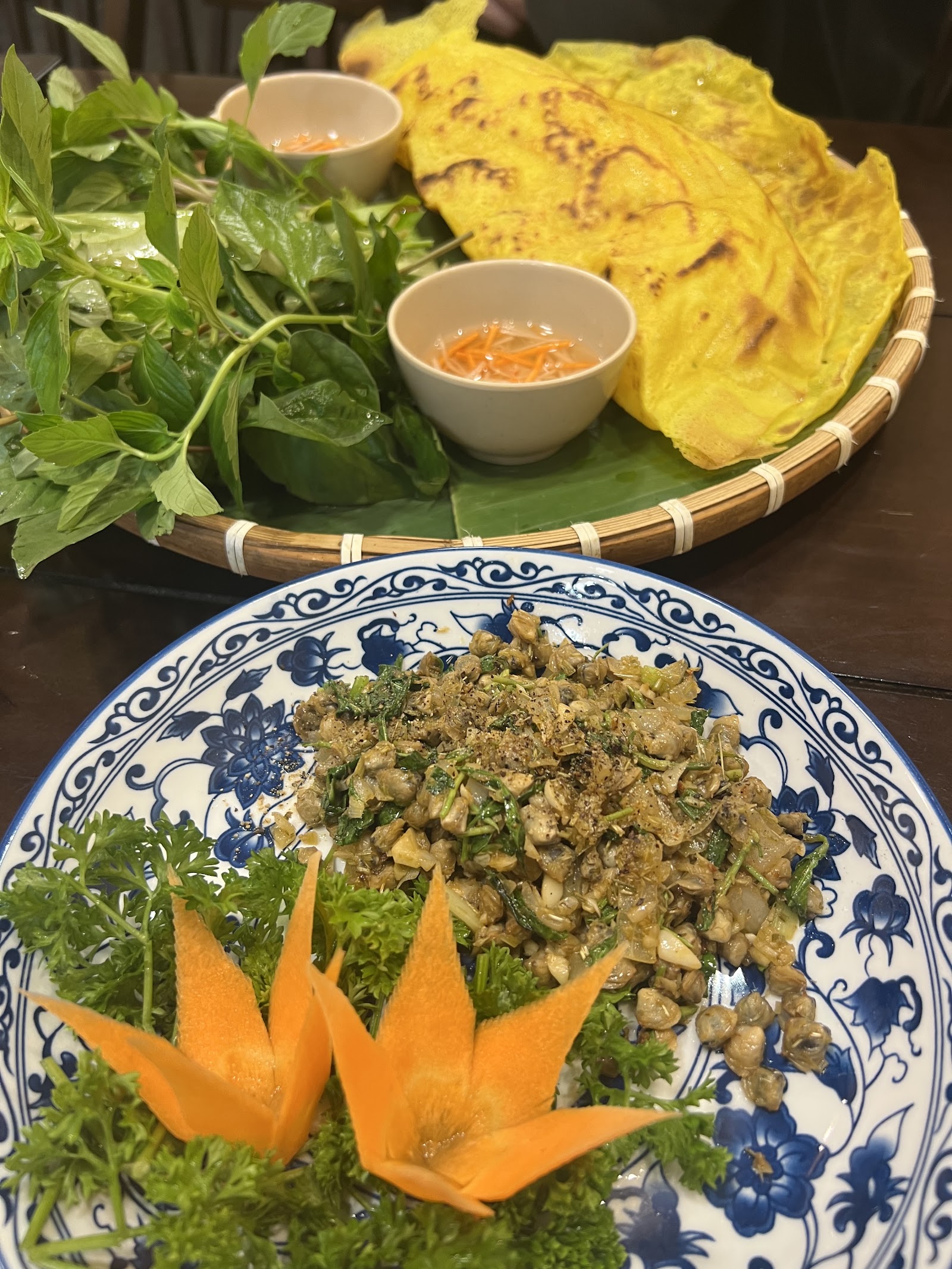 Mekong-region plates at XÈO (pending the venue photo pass)